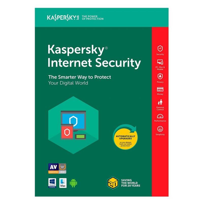 Kaspersky Internet Security 2020 4 Licencias 1 Año