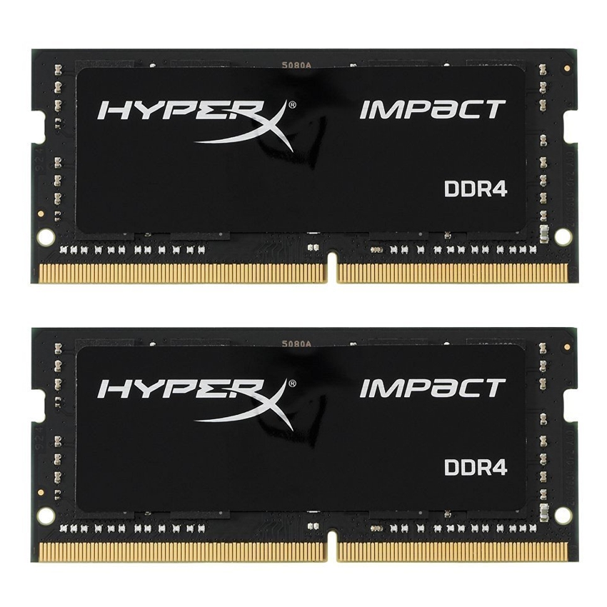 Kingston Sodimm 32 Gb. (2x16Gb) DDR4 2666 HyperX Impact Black imagen 2