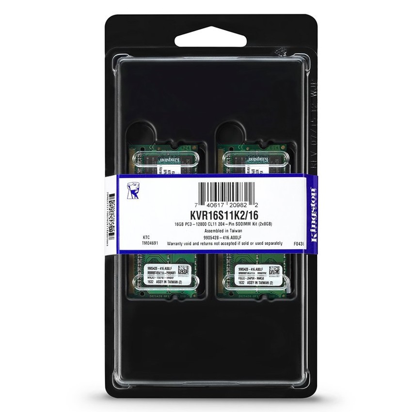 Kingston Sodimm 8 Gb. (2x4Gb) DDR3 1600 imagen 2