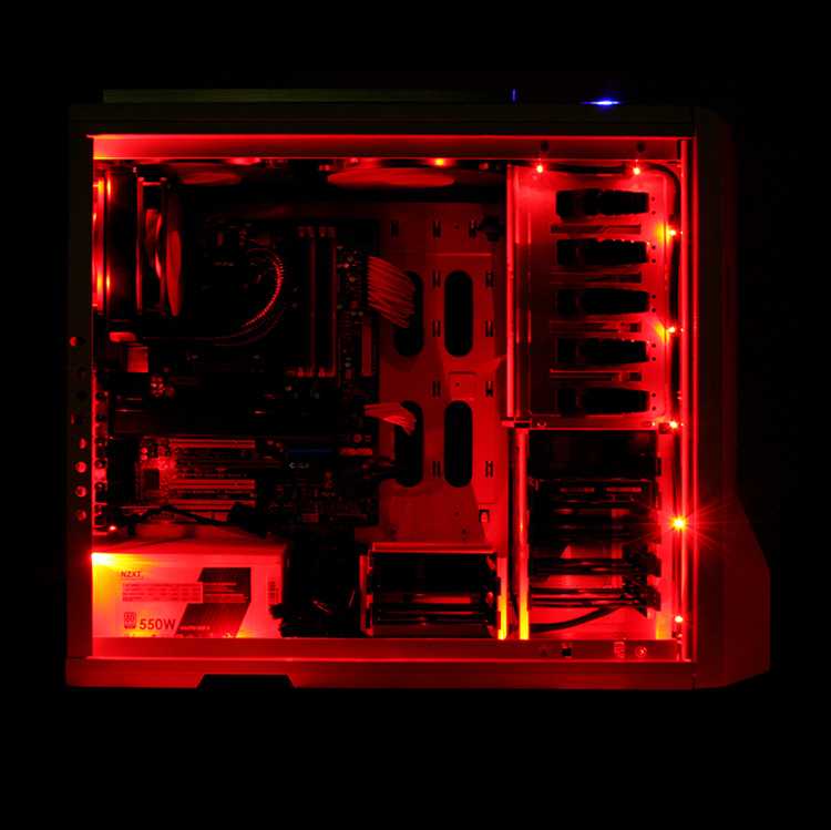 Kit LED NZXT 200 cm Rojo imagen 2