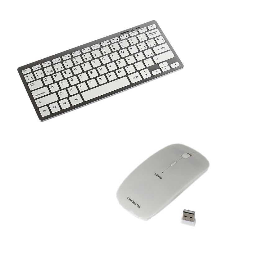 Kit TACENS Teclado Mini y Raton Optico Wireless LEVIS Blanco imagen 2