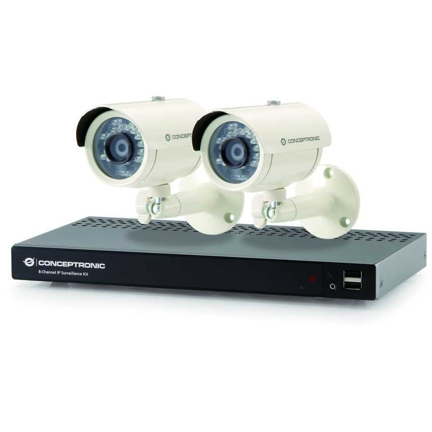 Kit Videovigilancia IP Conceptronic 2 Camaras 8 Canales C8CHIPSKIT