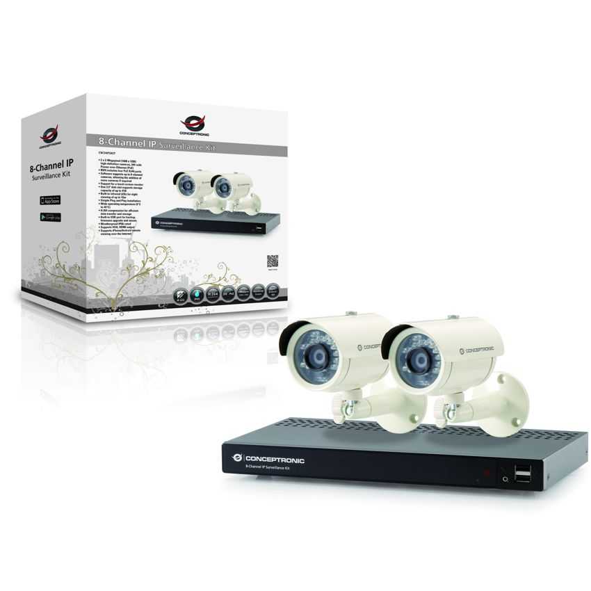 Kit Videovigilancia IP Conceptronic 2 Camaras 8 Canales C8CHIPSKIT imagen 2