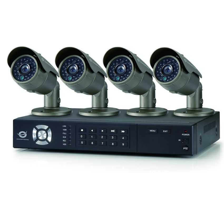 Kit Videovigilancia Profesional Conceptronic 4 Cámaras 8 Canales C8CHCCTVKITP