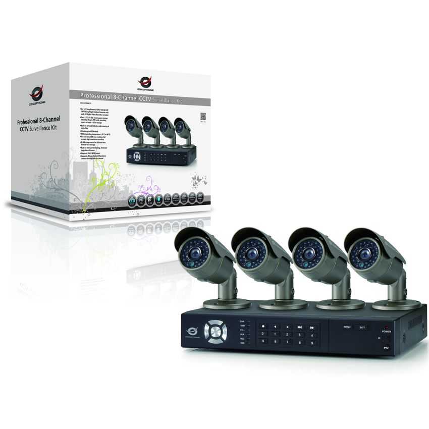 Kit Videovigilancia Profesional Conceptronic 4 Cámaras 8 Canales C8CHCCTVKITP imagen 2