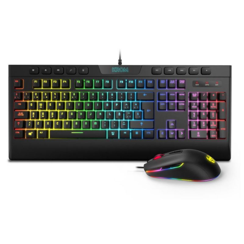 Krom Kaylos Pack Teclado Membrana y Ratón Gaming RGB