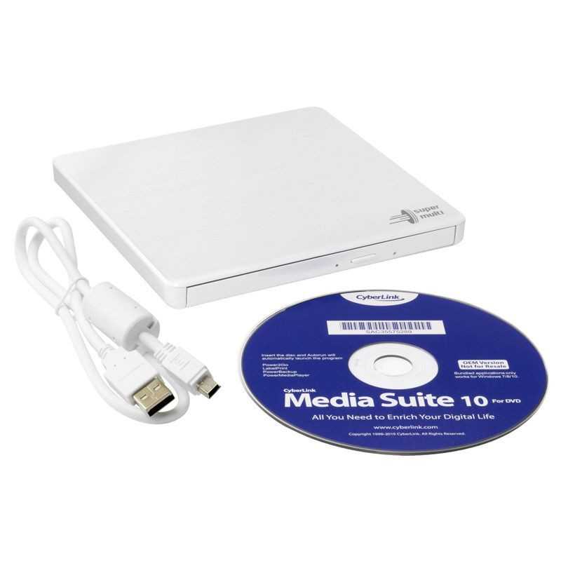 LG DVD-RW USB 2.0 Ultra Slim Blanca imagen 3