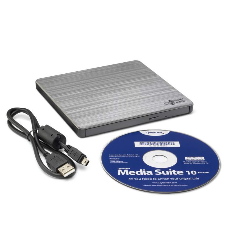 LG DVD-RW USB 2.0 Ultra Slim Plata imagen 2