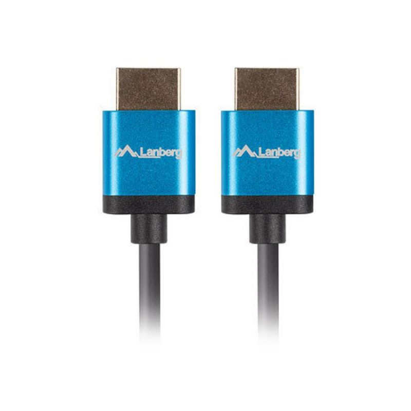 Lanberg Cable HDMI v2.0 4K Alta Velocidad SLIM 1m Negro imagen 2