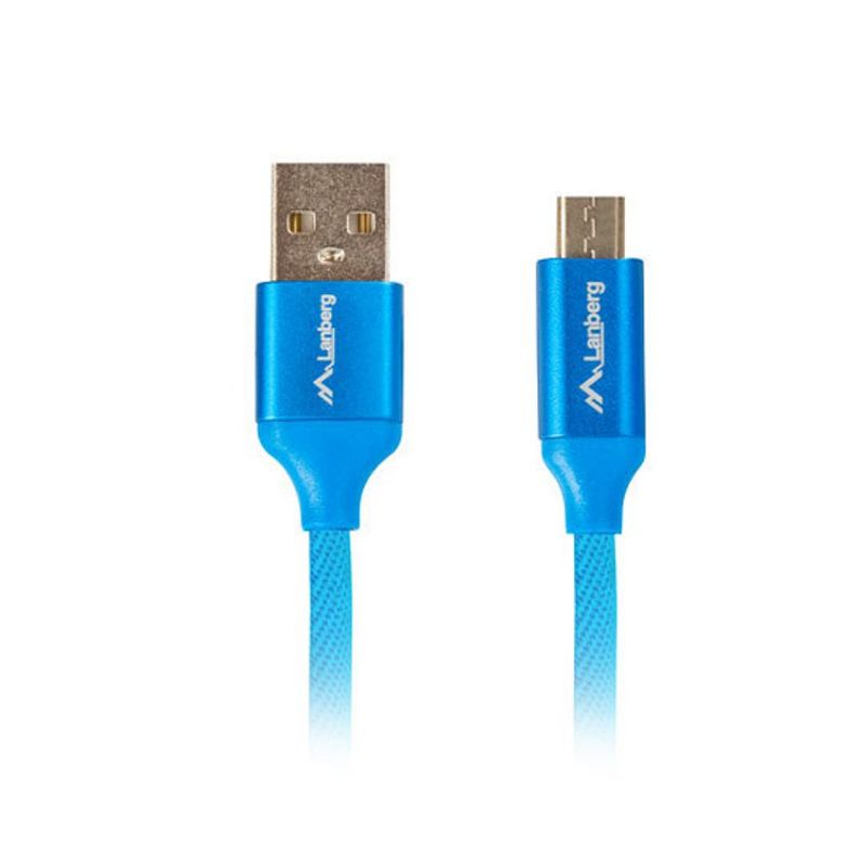 Lanberg Cable Quick Charge 3.0 USB 2.0 a Micro USB 3m Azul imagen 2