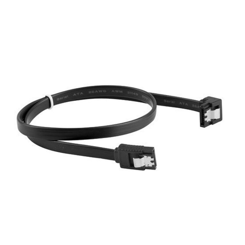 Lanberg Cable SATA III Clip Metal 30cm Negro Acodado