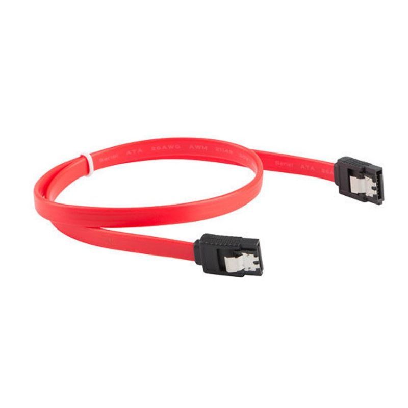 Lanberg Cable SATA III Clip Metal 30cm Rojo