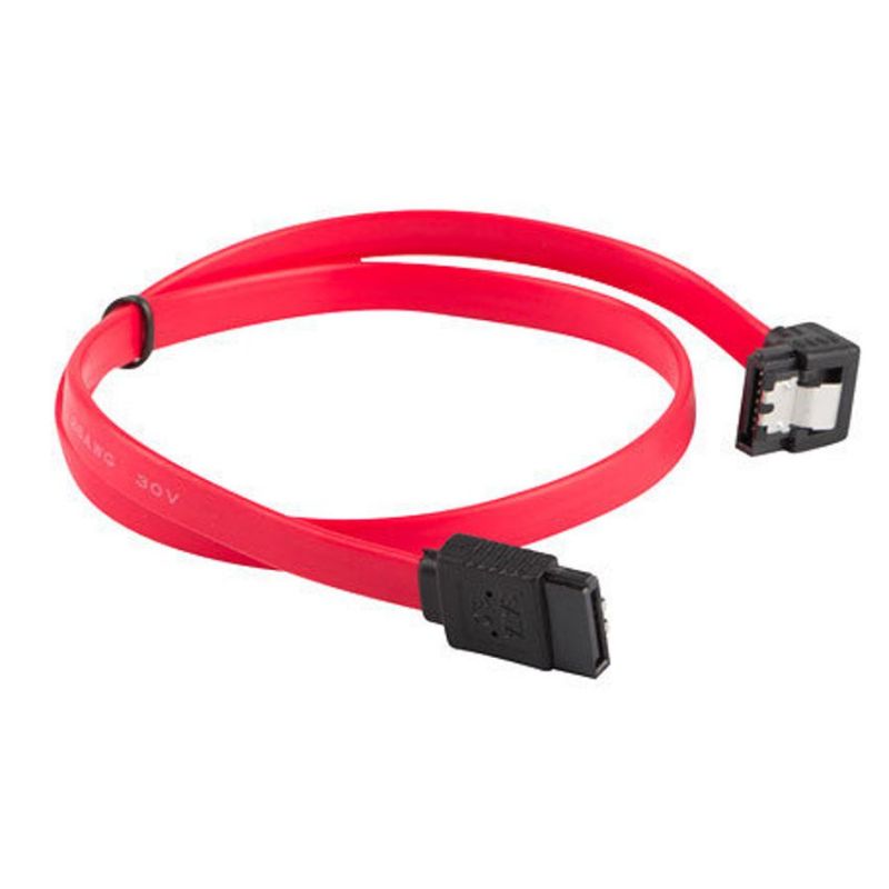 Lanberg Cable SATA III Clip Metal 50cm Rojo Acodado