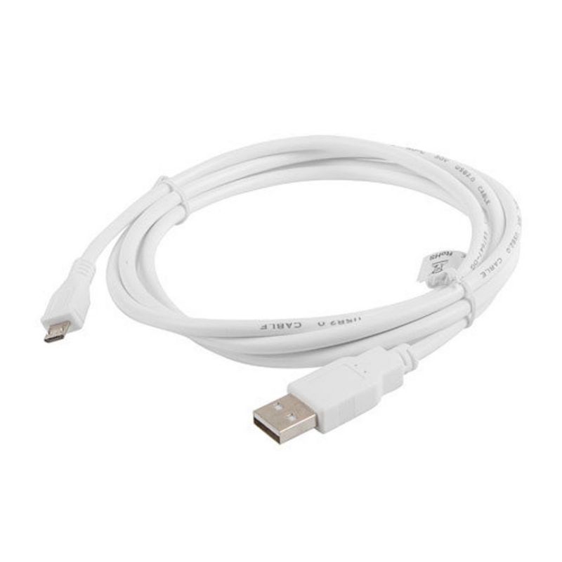 Lanberg Cable USB 2.0 a Micro USB 1m Blanco imagen 2