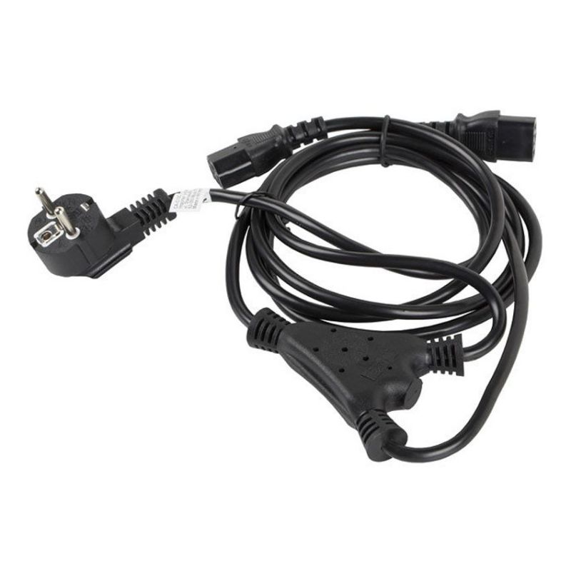Lanberg Cable de Alimentación Schuko a 2x C13 2m imagen 2