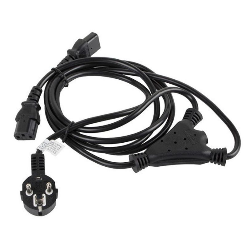 Lanberg Cable de Alimentación Schuko a 2x C13 2m imagen 3