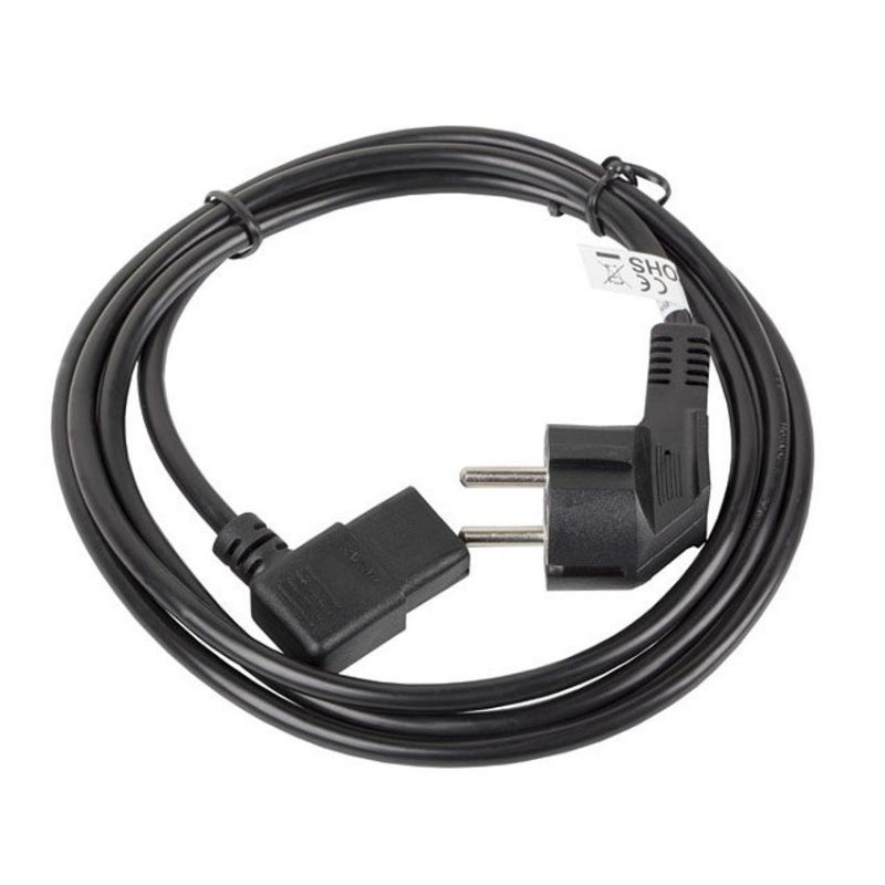 Lanberg Cable de Alimentación Schuko a C13 1.8m Acodado imagen 2