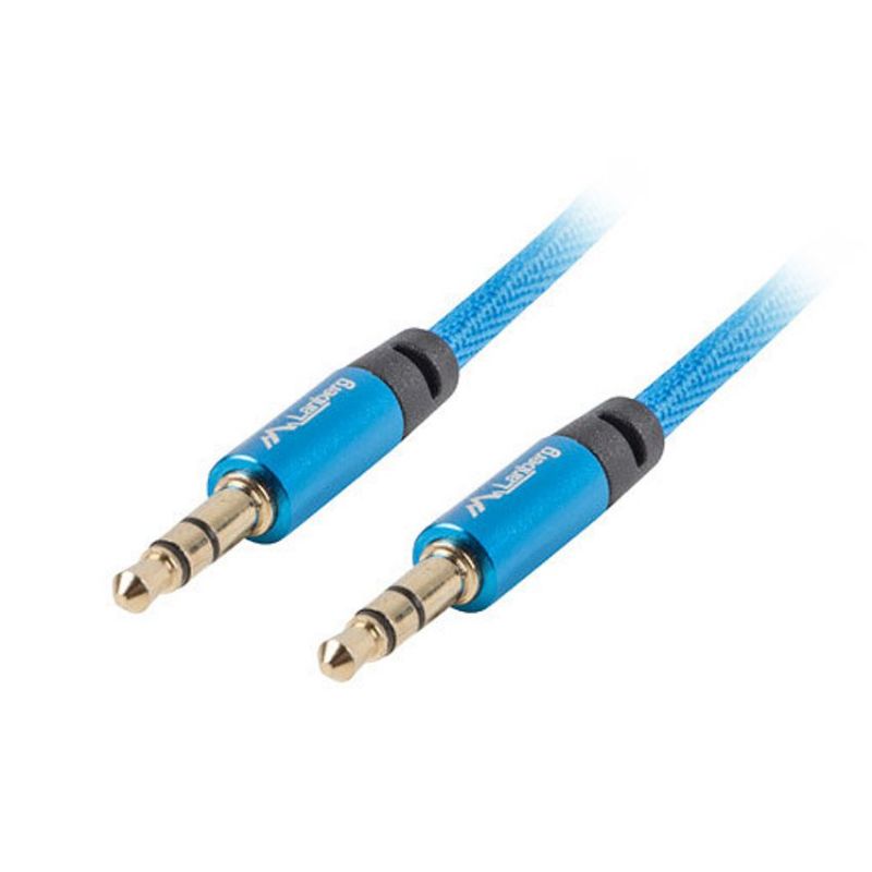 Lanberg Cable de Audio Jack 3.5mm Macho a Macho 1m Azul