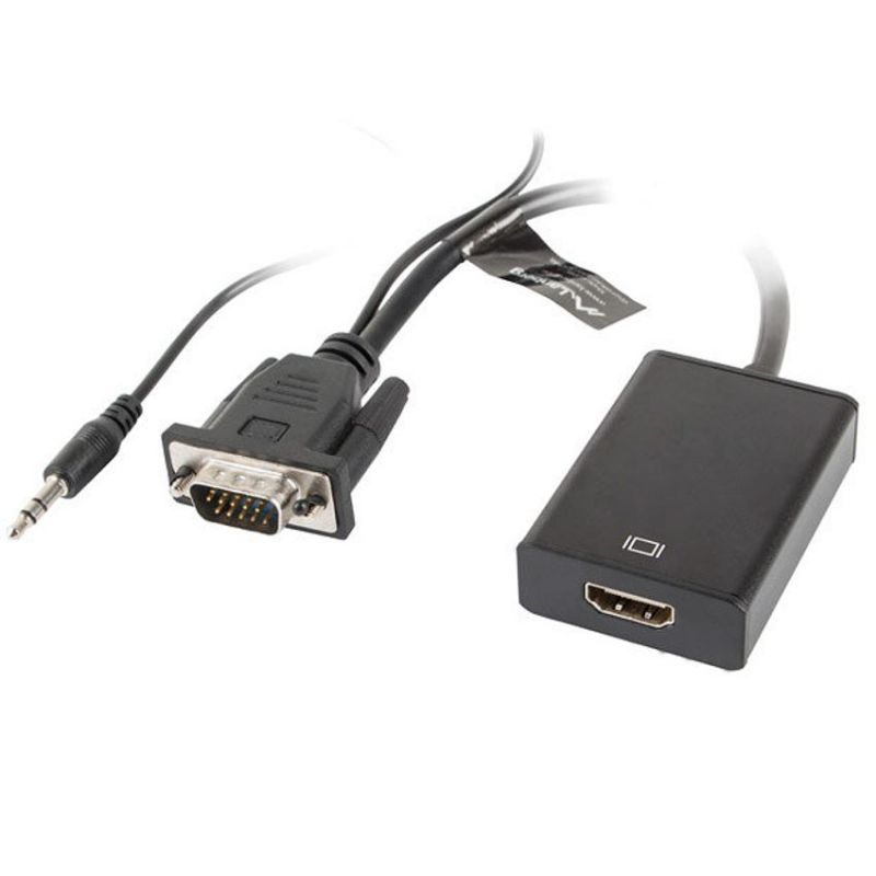 Lanberg Conversor VGA Hembra + Audio Jack 3.5mm a HDMI Macho imagen 2