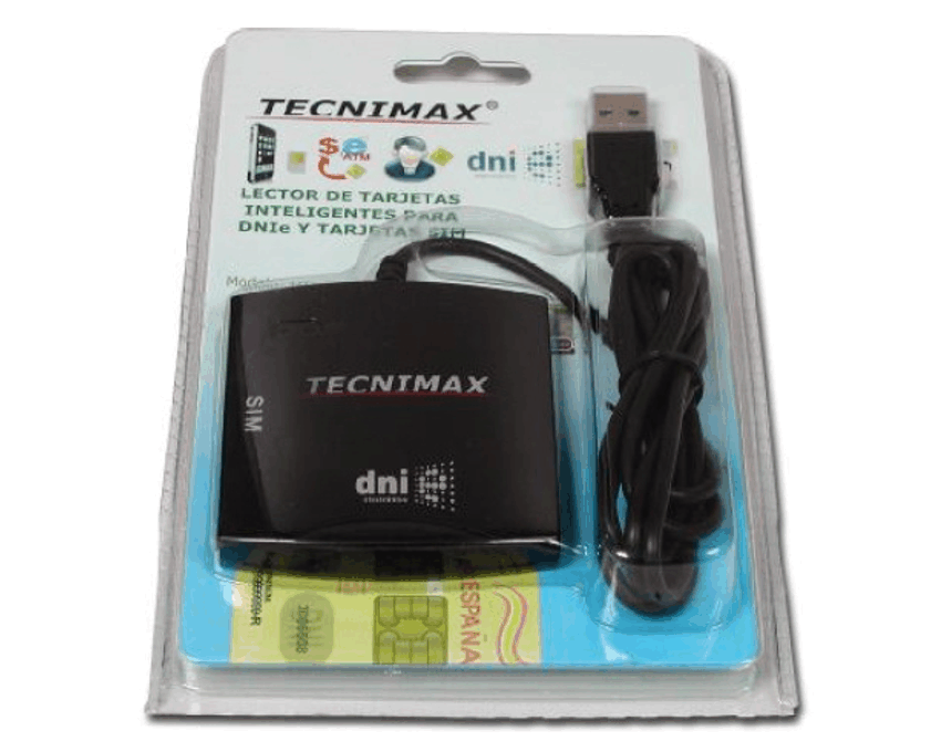Lector Tecnimax Externo USB DNI-E y SIM Teléfono Negro HTLTI062S