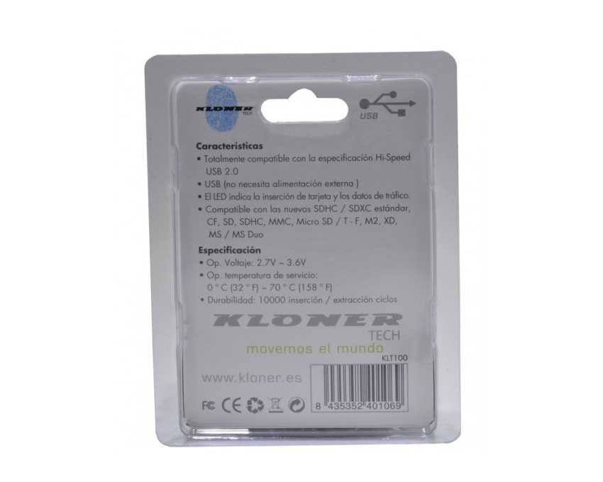 Lector de Tarjetas Externo KLONER KTL100 imagen 3