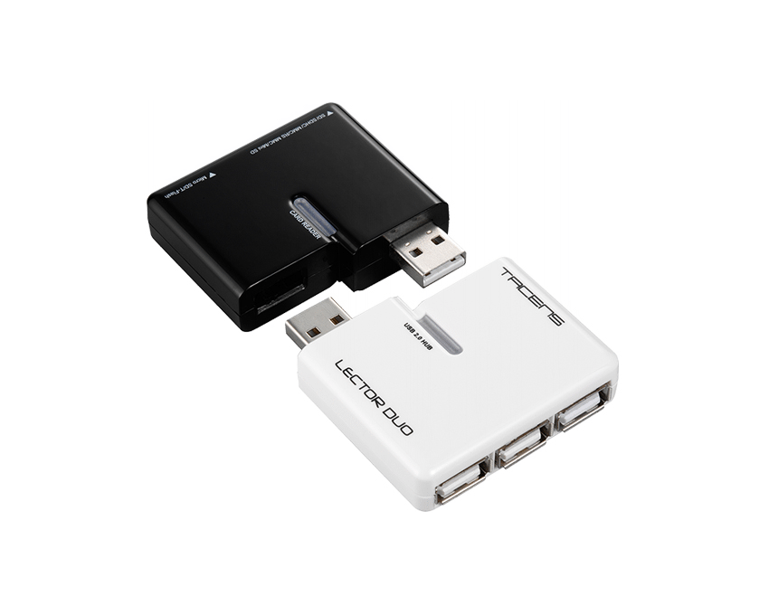 Lector de Tarjetas Externo TACENS DUO y Hub 3xUSB
