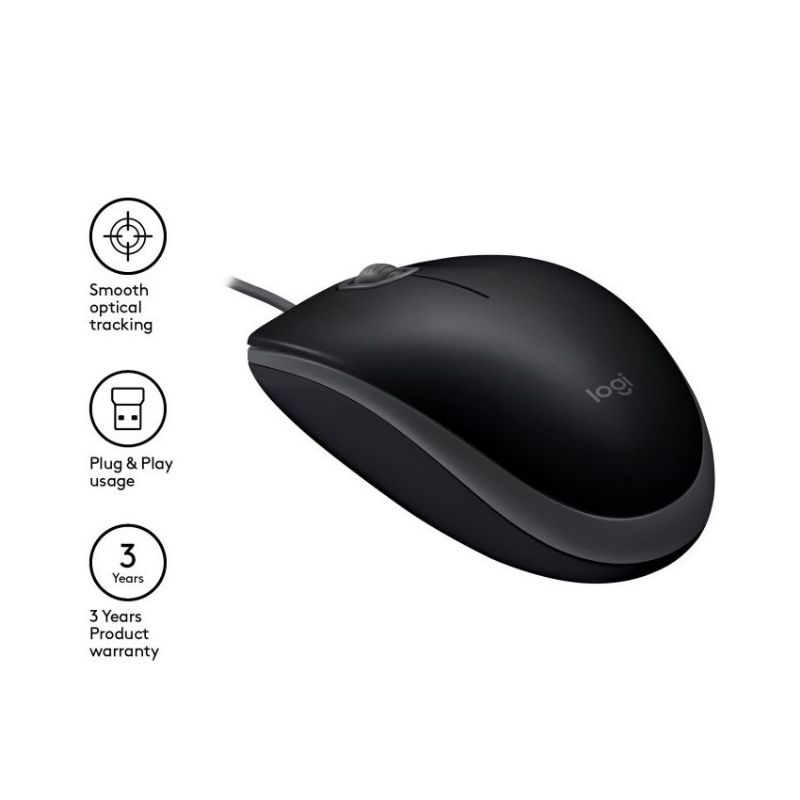 Logitech B110 Silent Ratón Negro USB imagen 3