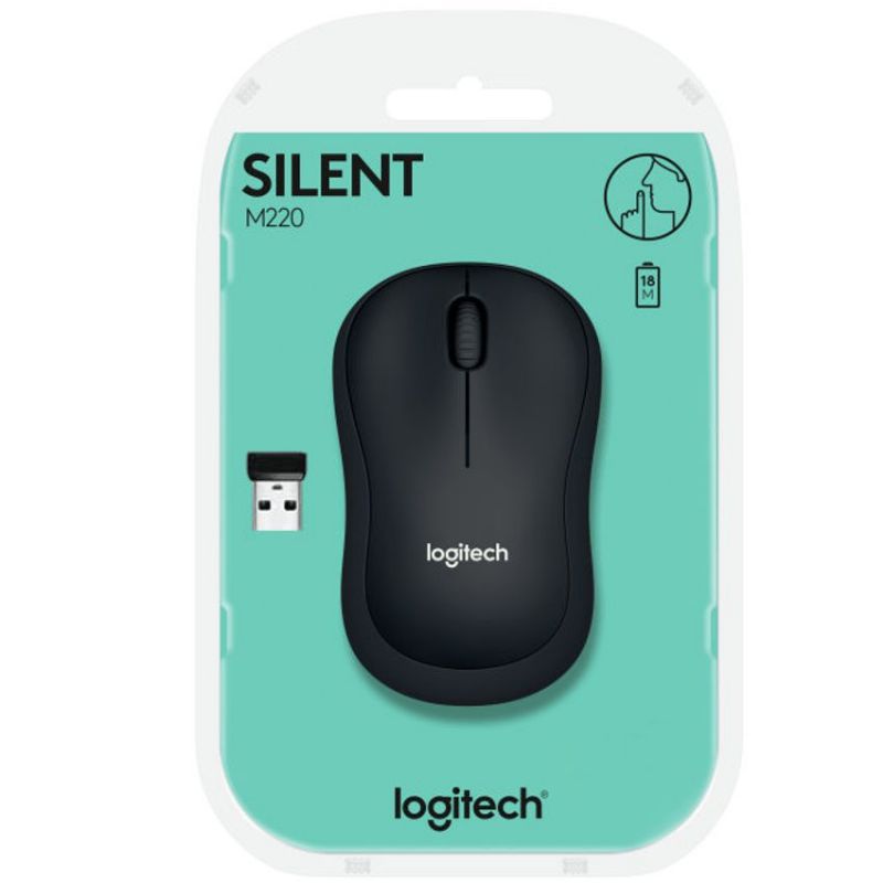 Logitech M220 Silent Ratón Inalámbrico Negro imagen 5