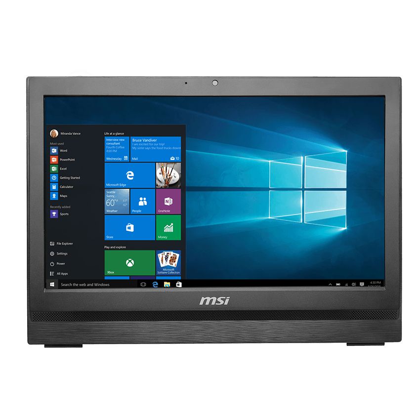 MSI AIO PRO 20 6M (016XEU) intel G4400 4GB 1TB 20" HD+ Tactil intel HD Sin SO