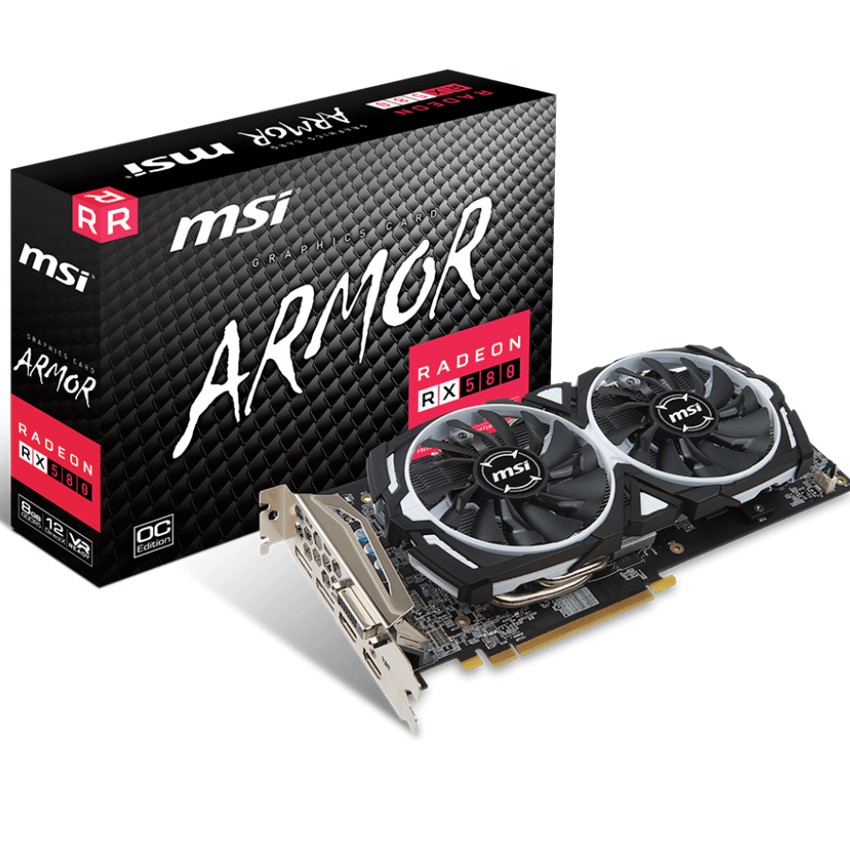 MSI Radeon RX580 Armor 8GB DDR5 OC