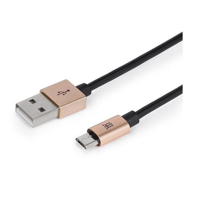 Maillon Cable Micro USB 2.4A Premium Aluminio Dorado 1m