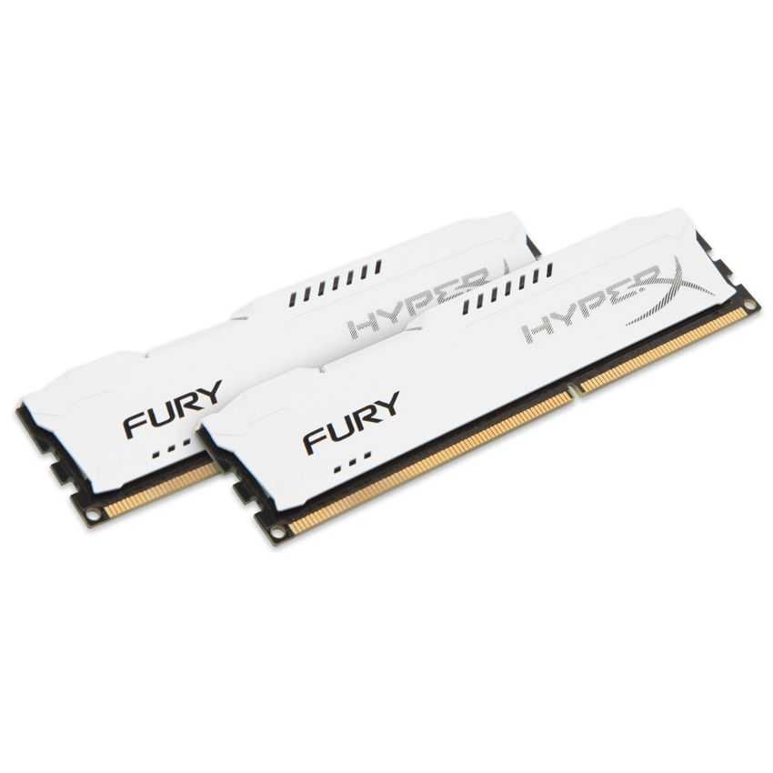 Memoria DIMM Kingston 2 x 4 Gb. DDR3 1600 HyperX Fury WHITE HX316C10FWK2/8