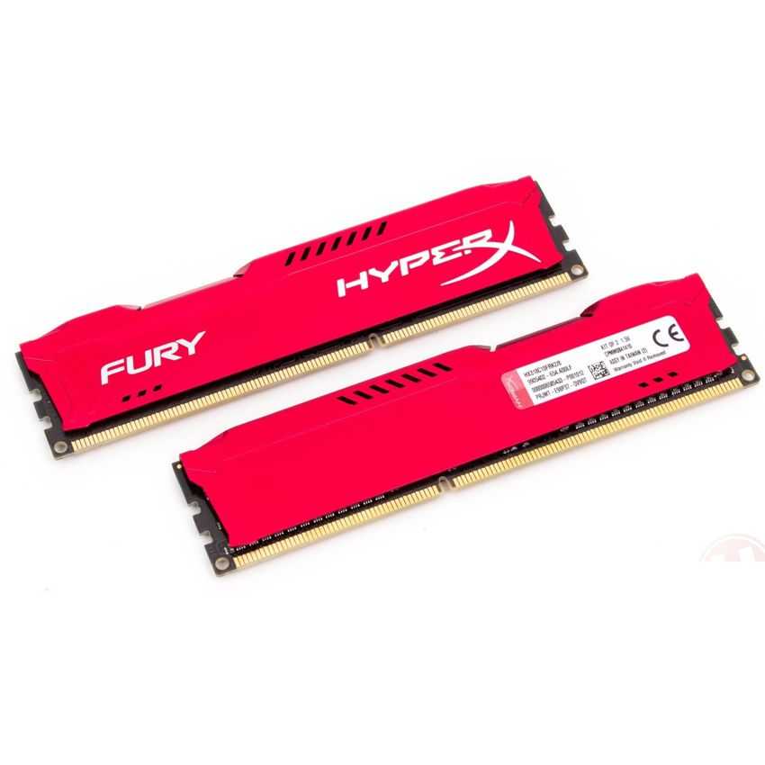 Memoria DIMM Kingston 2 x 4 Gb. DDR3 1866 HyperX Fury RED HX318C10FRK2/8