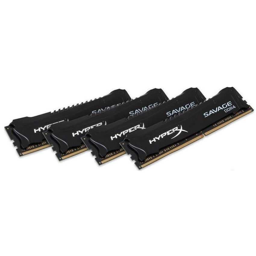 Memoria DIMM Kingston 64 Gb. (4x16Gb) DDR4 2666 HyperX Savage Black HX426C15SBK4/64
