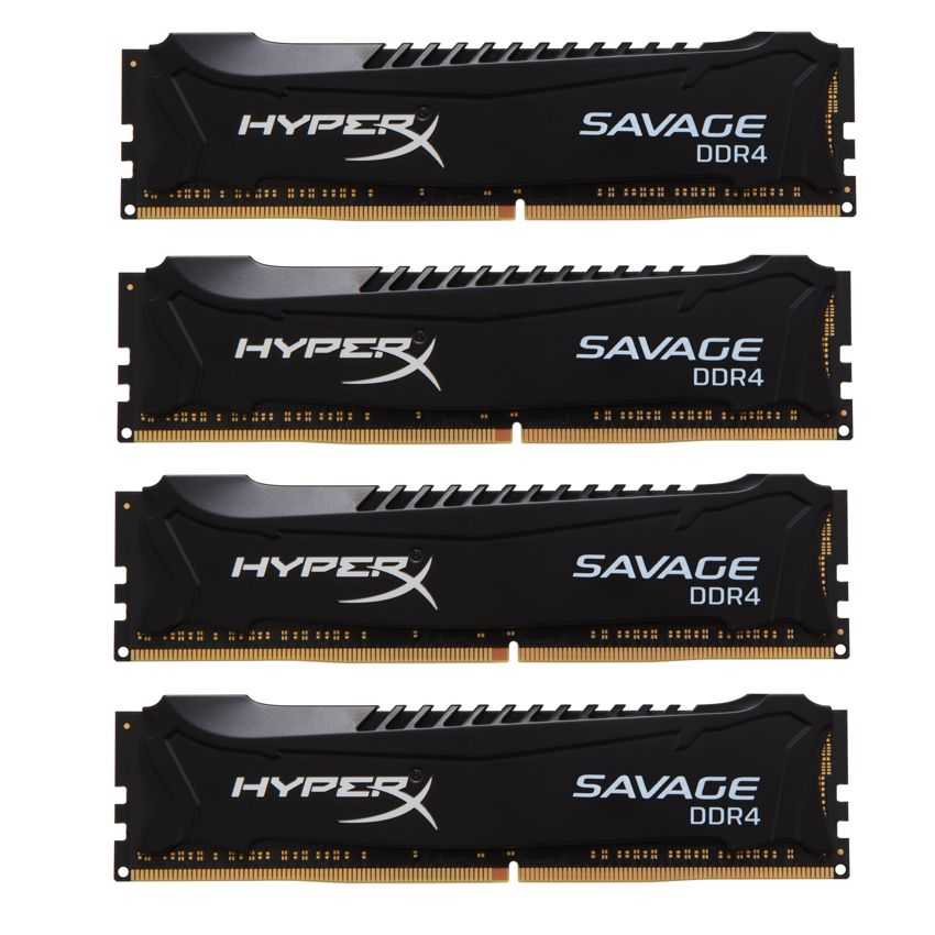 Memoria DIMM Kingston 64 Gb. (4x16Gb) DDR4 2666 HyperX Savage Black HX426C15SBK4/64 imagen 2