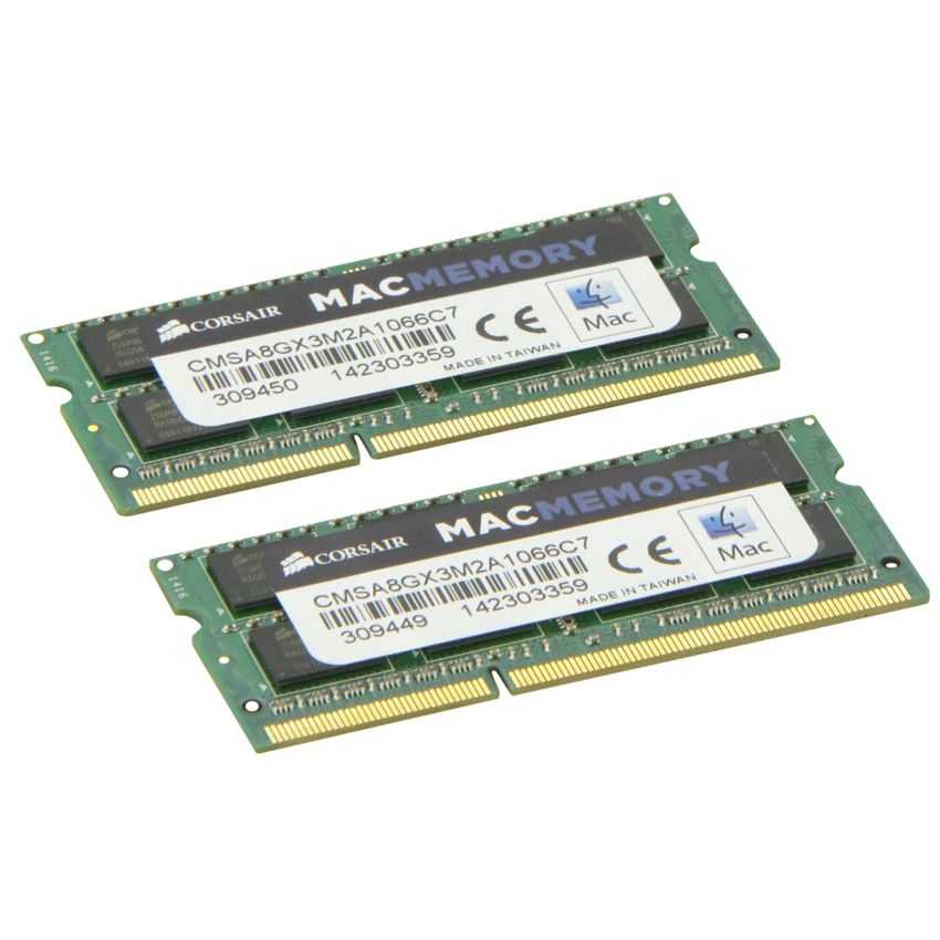 Memoria SODIMM para Mac Corsair 16 Gb. (2x8GB) DDR3 1600 CMSA16GX3M2A1600C11