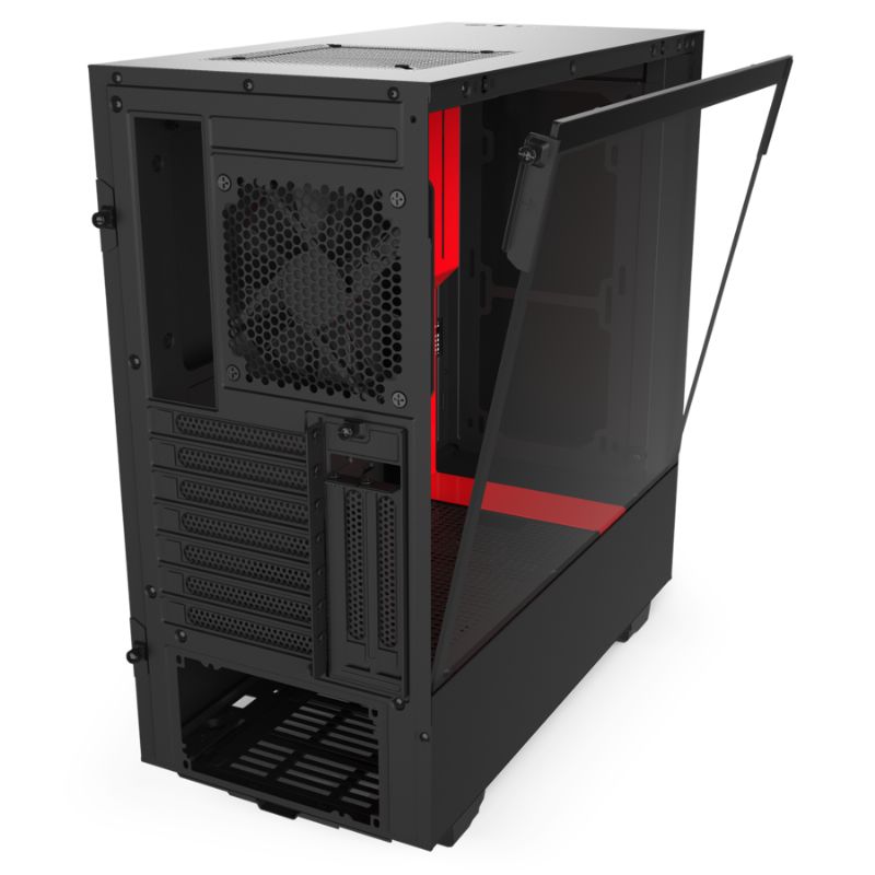 NZXT H510i Cristal Templado Rojo-Negro Mate imagen 3