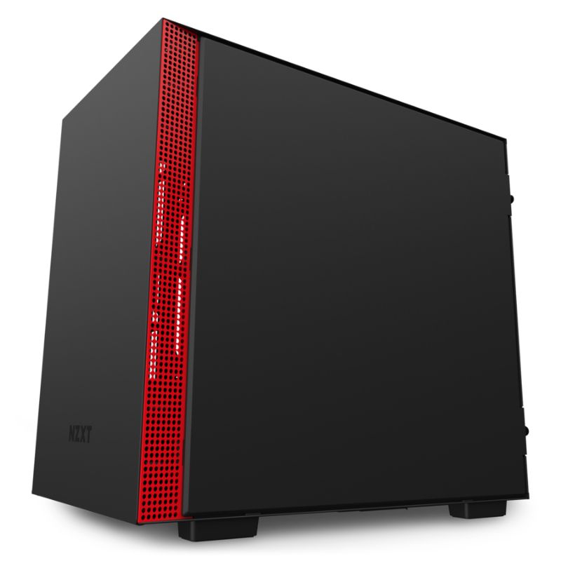 NZXT Mini ITX H210i Cristal Templado Rojo-Negro Mate