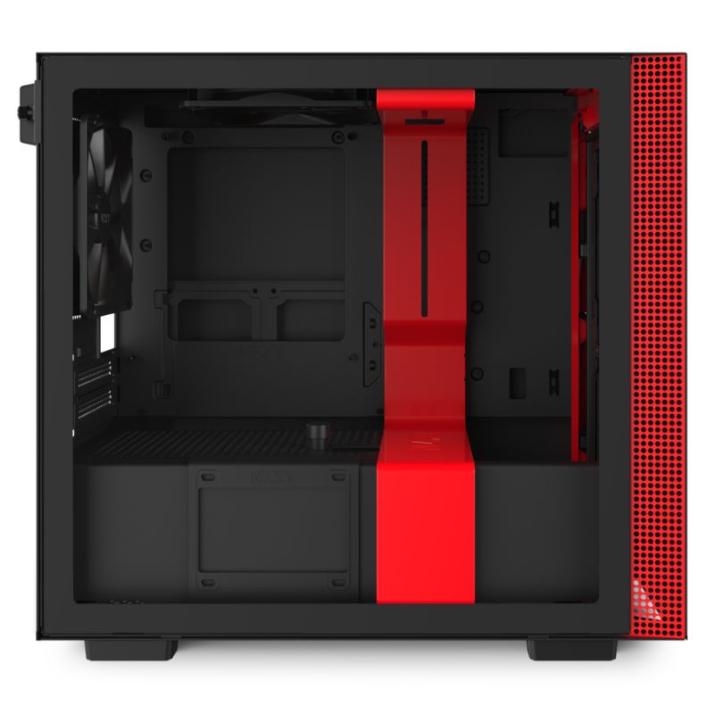 NZXT Mini ITX H210i Cristal Templado Rojo-Negro Mate imagen 3