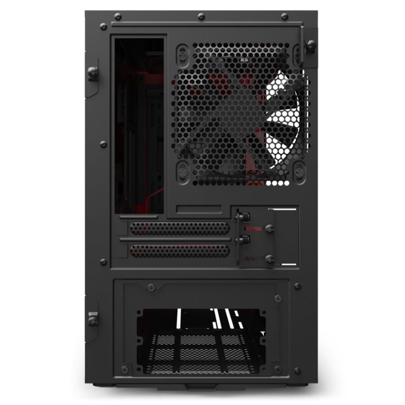 NZXT Mini ITX H210i Cristal Templado Rojo-Negro Mate imagen 5