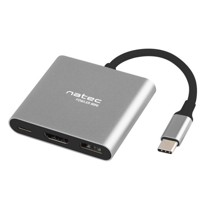 Natec Adaptador Multipuerto USB TIpo C a USB 3.0 y HDMI 4K