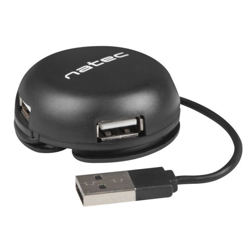 Natec Bumblebee HUB 4 Puertos USB 2.0 Negro