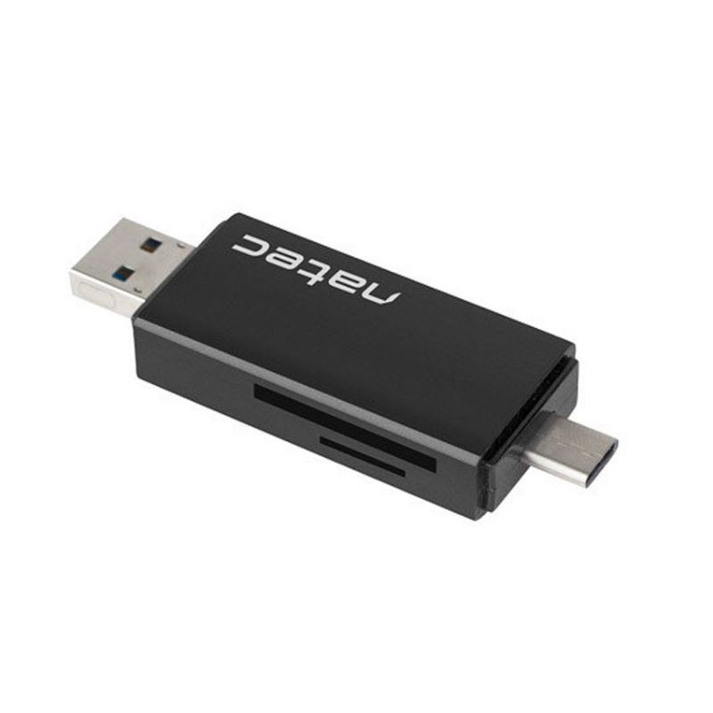 Natec EARWIG Lector SD y Micro SD a USB 2.0 y USB-C