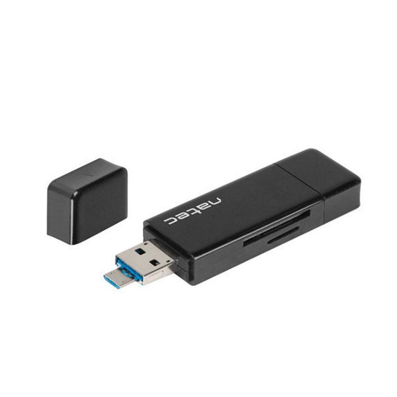Natec EARWIG Lector SD y Micro SD a USB 2.0 y USB-C imagen 2