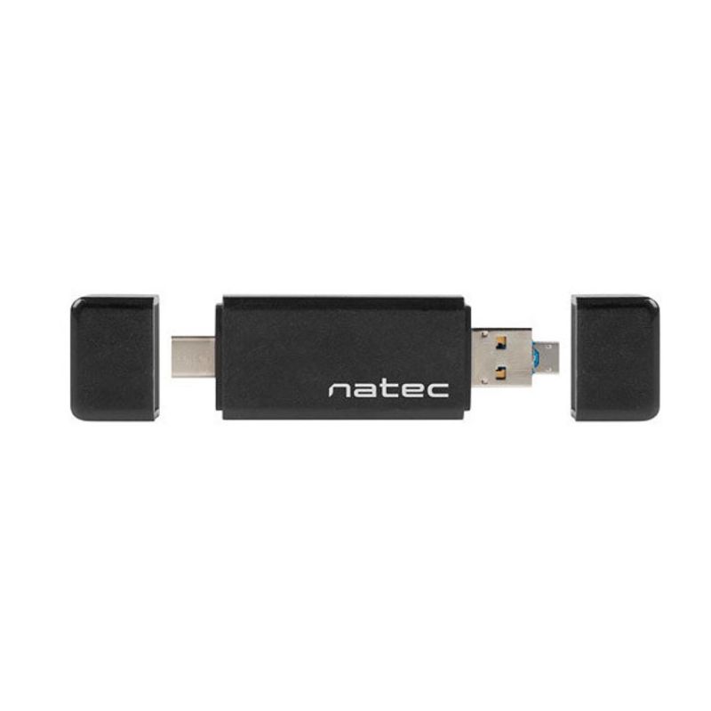 Natec EARWIG Lector SD y Micro SD a USB 2.0 y USB-C imagen 3