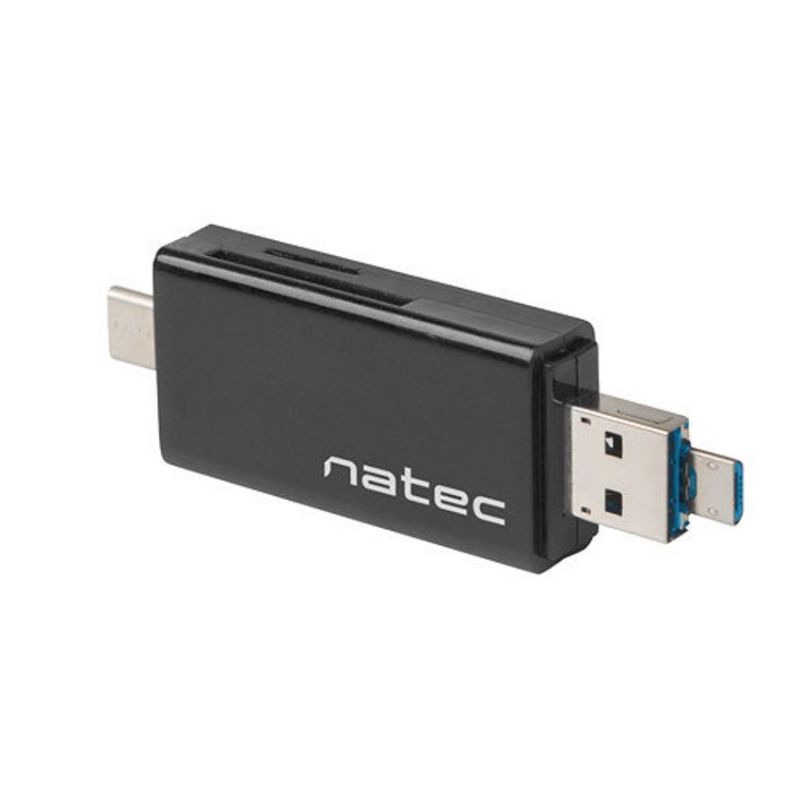 Natec EARWIG Lector SD y Micro SD a USB 2.0 y USB-C imagen 4