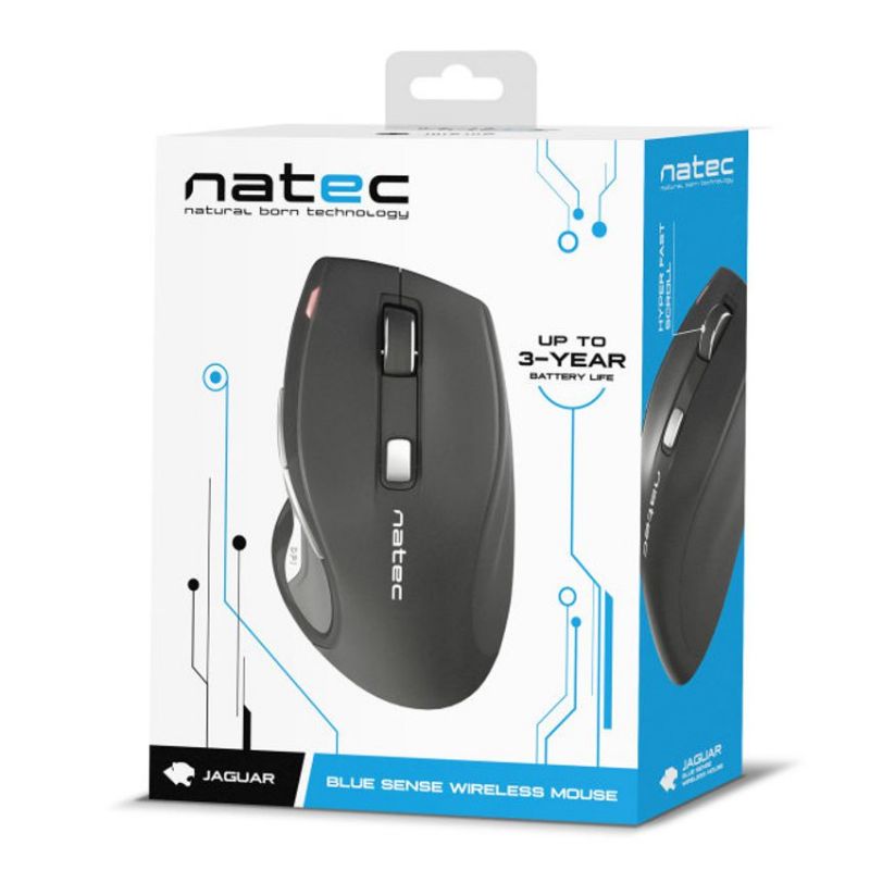 Natec Jaguar Ratón Inalámbrico Negro USB 2400 Dpi imagen 5