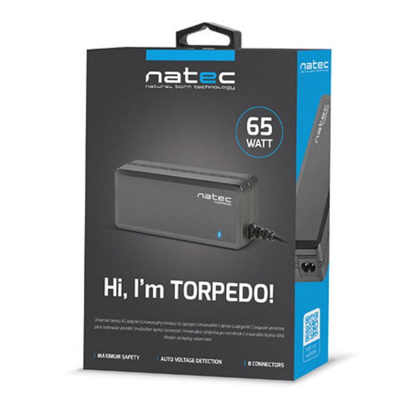Natec Torpedo UNI-70 Cargador Universal Portátil 8 Conectores 65W imagen 5