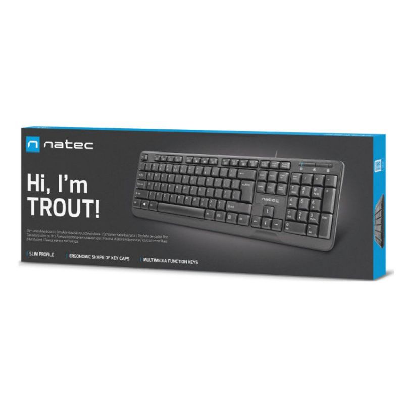 Natec Trout Slim Teclado USB Negro imagen 5