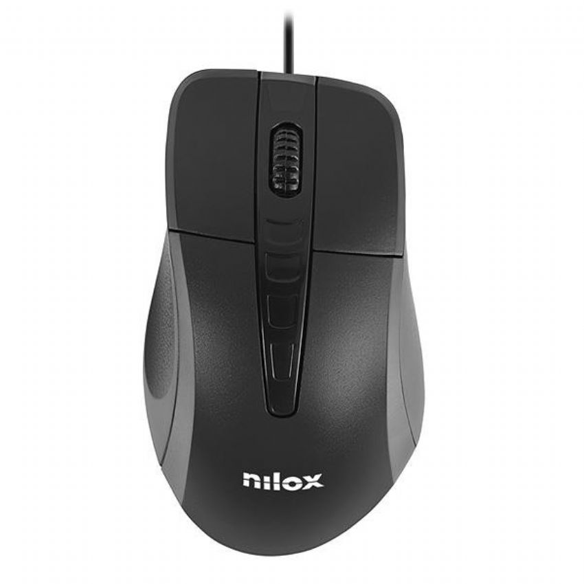 Nilox MOUSB1001 Ratón USB 1000DPI Negro